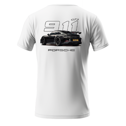 Porsche 911 White Round Neck