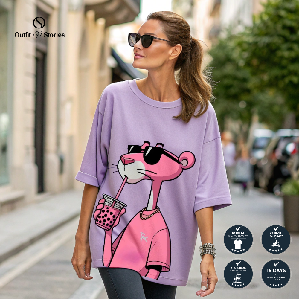 Outfit N Stories | Pink Panther Drop Shoulder