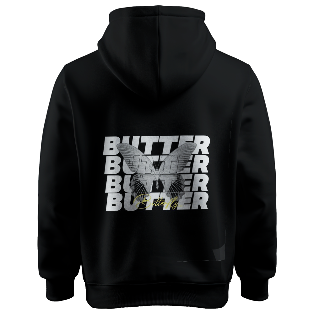 Outfit N Stories | Butter Fly Black Hoodie