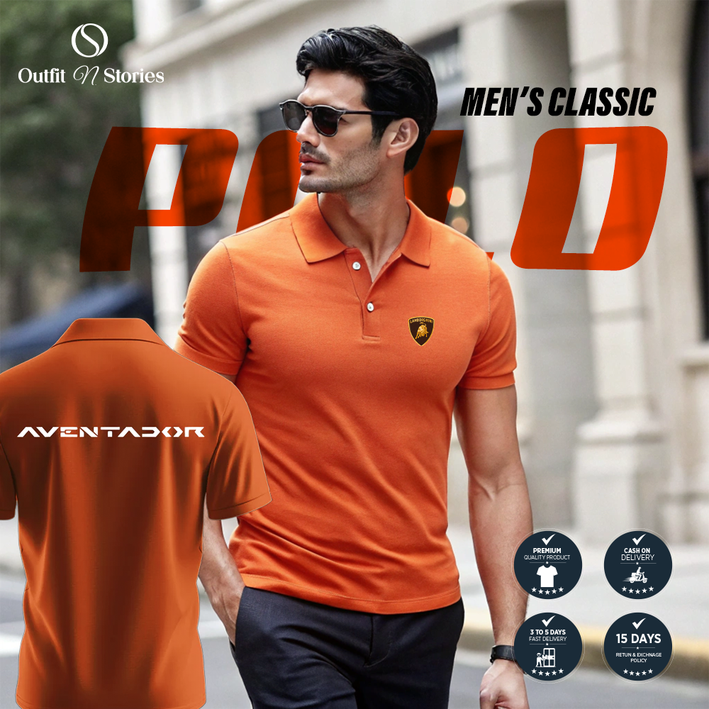 Outfit N Stories | Aventador Orange Polo